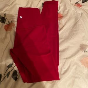 Hot pink lululemon aligns